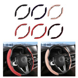 Maxbell 2Pcs Steering Wheel Covers Non Slip Durable for Diameter 38cm Truck Black white