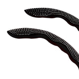 Maxbell 2Pcs Steering Wheel Covers Non Slip Durable for Diameter 38cm Truck Black white