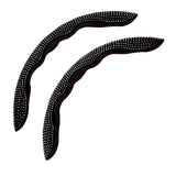 Maxbell 2Pcs Steering Wheel Covers Non Slip Durable for Diameter 38cm Truck Black white