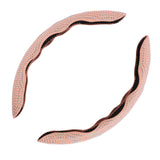 Maxbell 2Pcs Steering Wheel Covers Non Slip Durable for Diameter 38cm Truck pink and white