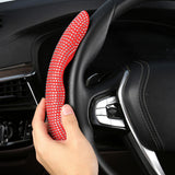 Maxbell 2Pcs Steering Wheel Covers Non Slip Durable for Diameter 38cm Truck Red white