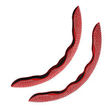 Maxbell 2Pcs Steering Wheel Covers Non Slip Durable for Diameter 38cm Truck Red white