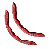 Maxbell 2Pcs Steering Wheel Covers Non Slip Durable for Diameter 38cm Truck Red white