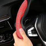 Maxbell 2Pcs Steering Wheel Covers Non Slip Durable for Diameter 38cm Truck Red white
