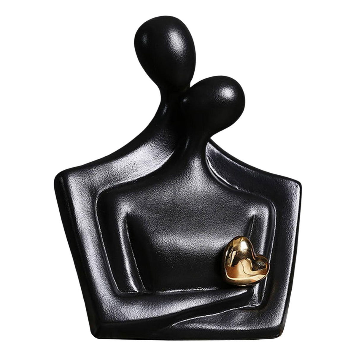 Maxbell Abstract Lover Statue Nordic creative Crafts for Cabinet Desk Office Hug Black