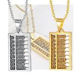 Maxbell Abacus Necklace with Moving Bead Counting Frame for Wedding Christmas silver