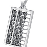 Maxbell Abacus Necklace with Moving Bead Counting Frame for Wedding Christmas silver