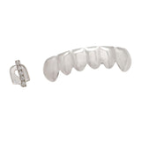 Maxbell 18k Plated Grills Hip Hop Punk Upper Lower Sparkling for Men Women Gift sliver