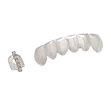Maxbell 18k Plated Grills Hip Hop Punk Upper Lower Sparkling for Men Women Gift sliver