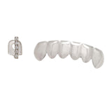 Maxbell 18k Plated Grills Hip Hop Punk Upper Lower Sparkling for Men Women Gift sliver