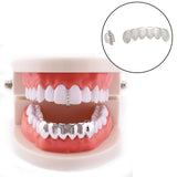 Maxbell 18k Plated Grills Hip Hop Punk Upper Lower Sparkling for Men Women Gift sliver