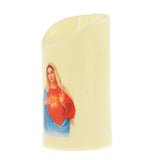 Maxbell Electronic Candle Flameless Pillar Light Decoration  Sacred Heart Female