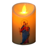 Maxbell Electronic Candle Flameless Pillar Light Decoration  virgin child