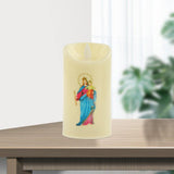 Maxbell Electronic Candle Flameless Pillar Light Decoration  virgin child