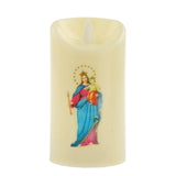 Maxbell Electronic Candle Flameless Pillar Light Decoration  virgin child