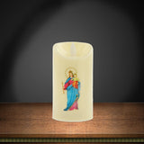 Maxbell Electronic Candle Flameless Pillar Light Decoration  virgin child