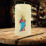 Maxbell Electronic Candle Flameless Pillar Light Decoration  virgin child