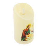 Maxbell Electronic Candle Flameless Pillar Light Decoration  Saint Family