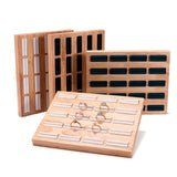 Maxbell 20 Slots Ring Tray Wooden Decoration for Earrings Ring Ladies Dark Green