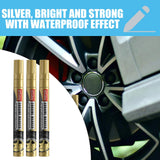 Maxbell 3x Car Tire Paint Pen Tyre Tread Marker Pens for Canvas Wood Fabric Gold