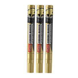 Maxbell 3x Car Tire Paint Pen Tyre Tread Marker Pens for Canvas Wood Fabric Gold