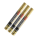 Maxbell 3x Car Tire Paint Pen Tyre Tread Marker Pens for Canvas Wood Fabric Gold