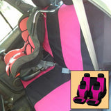 Maxbell 8 Pieces Car Seat Covers Wear Resistant for Vehicles All Seasons Suvs Pink
