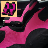 Maxbell 8 Pieces Car Seat Covers Wear Resistant for Vehicles All Seasons Suvs Pink
