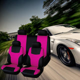 Maxbell 8 Pieces Car Seat Covers Wear Resistant for Vehicles All Seasons Suvs Pink