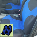 Maxbell 8 Pieces Car Seat Covers Wear Resistant for Vehicles All Seasons Suvs Blue