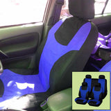 Maxbell 8 Pieces Car Seat Covers Wear Resistant for Vehicles All Seasons Suvs Blue