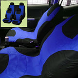 Maxbell 8 Pieces Car Seat Covers Wear Resistant for Vehicles All Seasons Suvs Blue
