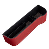 Maxbell Universal Car Seat Gap Filler PU Leather for Cards Phones Red