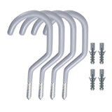 Maxbell 4Pieces Wall Hooks Coat Hooks Heavy Duty for Walls Farmhouse Gray