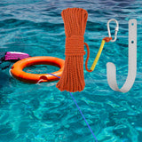 Maxbell Fishing Nylon Rope Set with Spring Hook Multipurpose for Magnet Fishing Orange