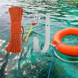 Maxbell Fishing Nylon Rope Set with Spring Hook Multipurpose for Magnet Fishing Orange