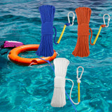 Maxbell Fishing Nylon Rope with Spring Hook for Magnet Fishing Retrieving Items Blue