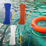 Maxbell Fishing Nylon Rope with Spring Hook for Magnet Fishing Retrieving Items Blue