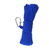 Maxbell Fishing Nylon Rope with Spring Hook for Magnet Fishing Retrieving Items Blue