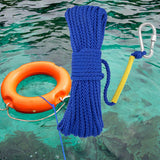 Maxbell Fishing Nylon Rope with Spring Hook for Magnet Fishing Retrieving Items Blue