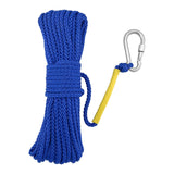 Maxbell Fishing Nylon Rope with Spring Hook for Magnet Fishing Retrieving Items Blue