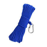Maxbell Fishing Nylon Rope with Spring Hook for Magnet Fishing Retrieving Items Blue
