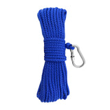 Maxbell Fishing Nylon Rope with Spring Hook for Magnet Fishing Retrieving Items Blue