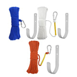 Maxbell Fishing Nylon Rope Set with Spring Hook Multipurpose for Magnet Fishing Blue