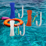 Maxbell Fishing Nylon Rope Set with Spring Hook Multipurpose for Magnet Fishing Blue