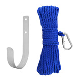 Maxbell Fishing Nylon Rope Set with Spring Hook Multipurpose for Magnet Fishing Blue