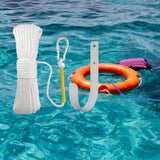 Maxbell Fishing Nylon Rope Set with Spring Hook Multipurpose for Magnet Fishing White