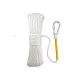 Maxbell Fishing Nylon Rope Set with Spring Hook Multipurpose for Magnet Fishing White