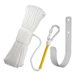 Maxbell Fishing Nylon Rope Set with Spring Hook Multipurpose for Magnet Fishing White