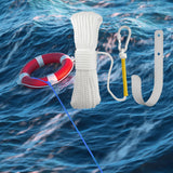 Maxbell Fishing Nylon Rope Set with Spring Hook Multipurpose for Magnet Fishing White